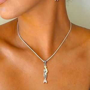 Silver mermaid necklace